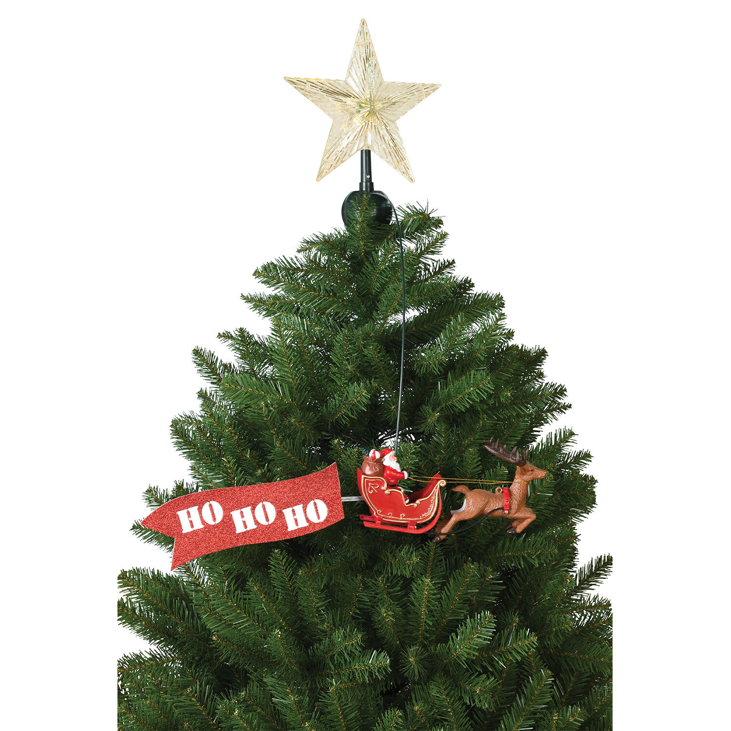 Christmas Santa & Sleigh Tree Topper Image 3