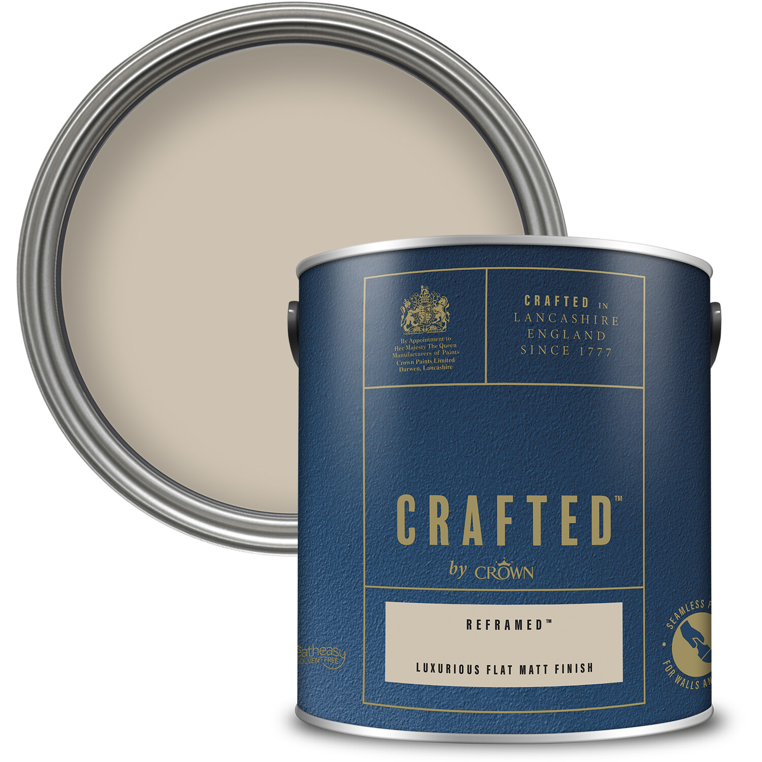 Crown Crafted Walls and Wood Reframed Luxurious Flat Matt Paint 2.5L Image 1