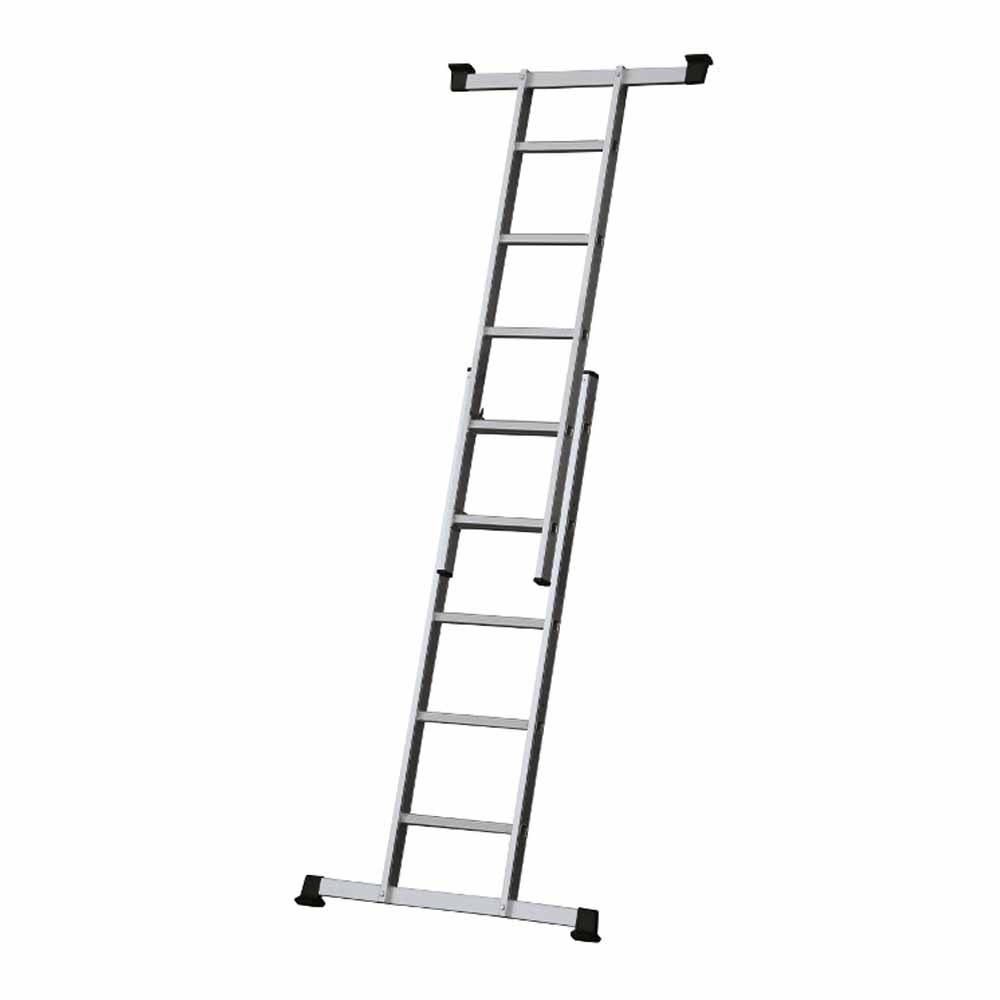 Abru Werner 5 in 1 Combination Ladder with Platform Aluminium, steel, plastic  - wilko