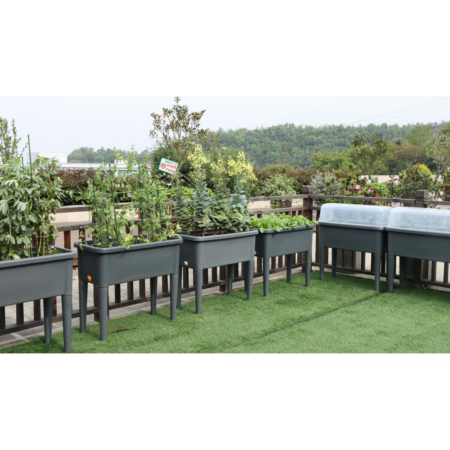 Raised Garden Flower Bed - Grey Image 3