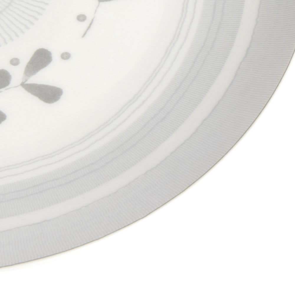 Wilko Grey Floral Side Plate Wilko