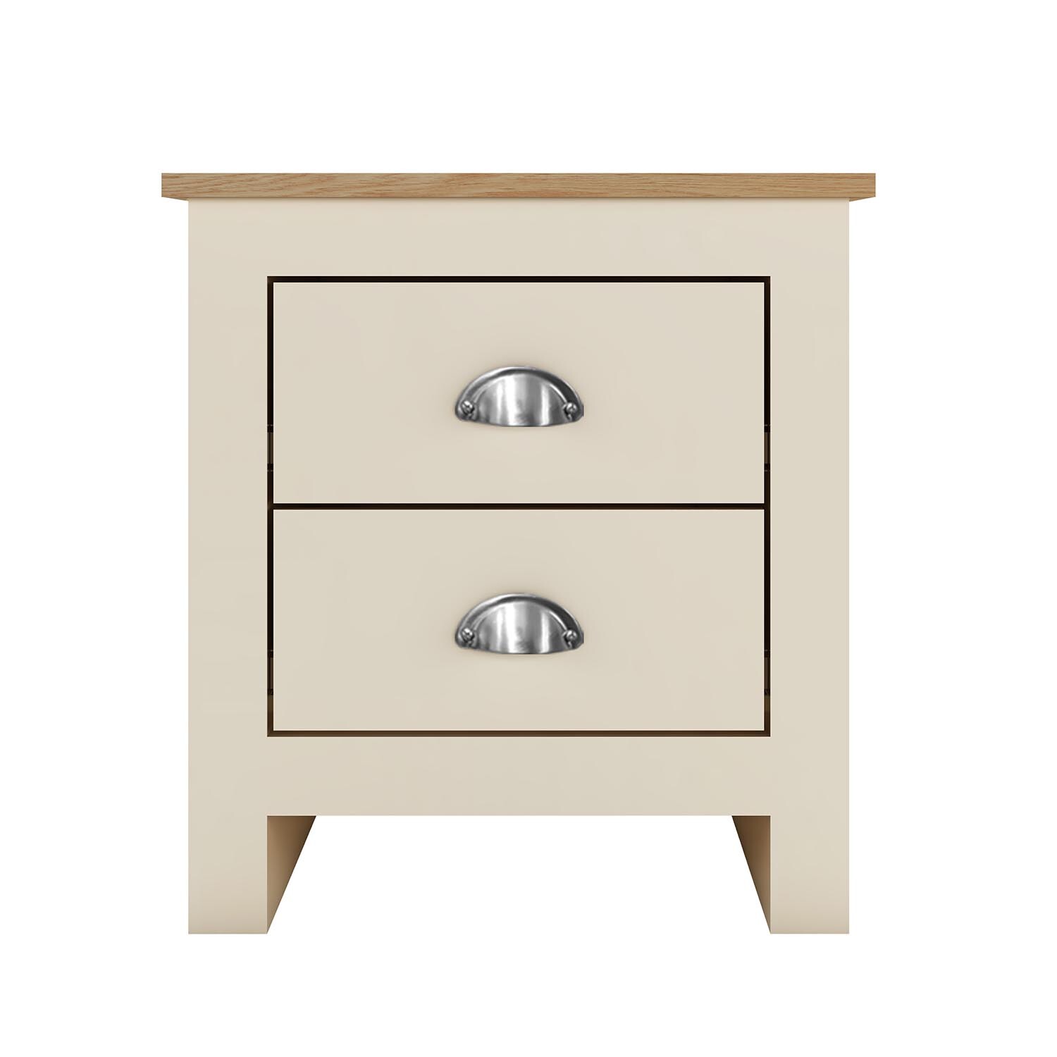 Lexington 2 Drawer Cream Bedside Table Image 3
