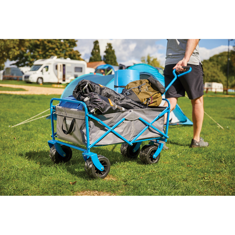 Draper Blue Folding Trolley 80kg Image 2