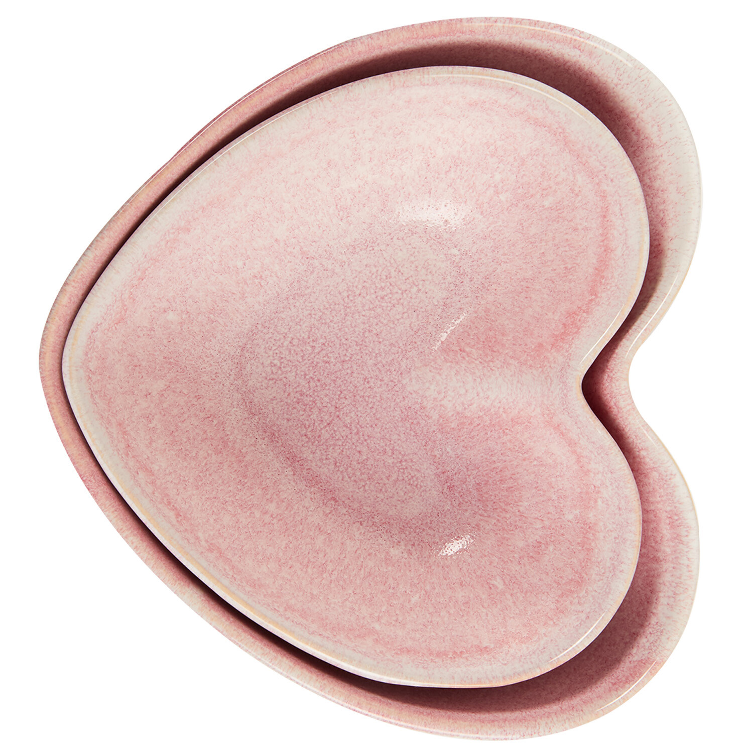 Heart Reactive Glaze Bowl - Pink / Large Image 1