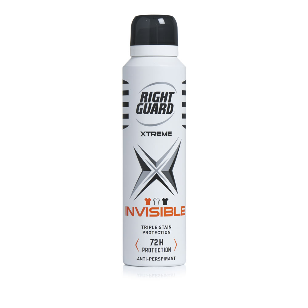 Right Guard Xtreme Invisible AntiPerspirant Deodorant 150ml Wilko