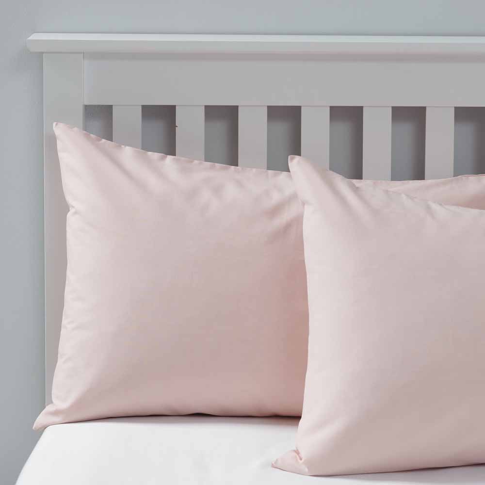 HOUSE WIFE PILLOWCASES PAIR BABY PINK LIGHT PINK THERMAL FLANNELETTE SOFT 