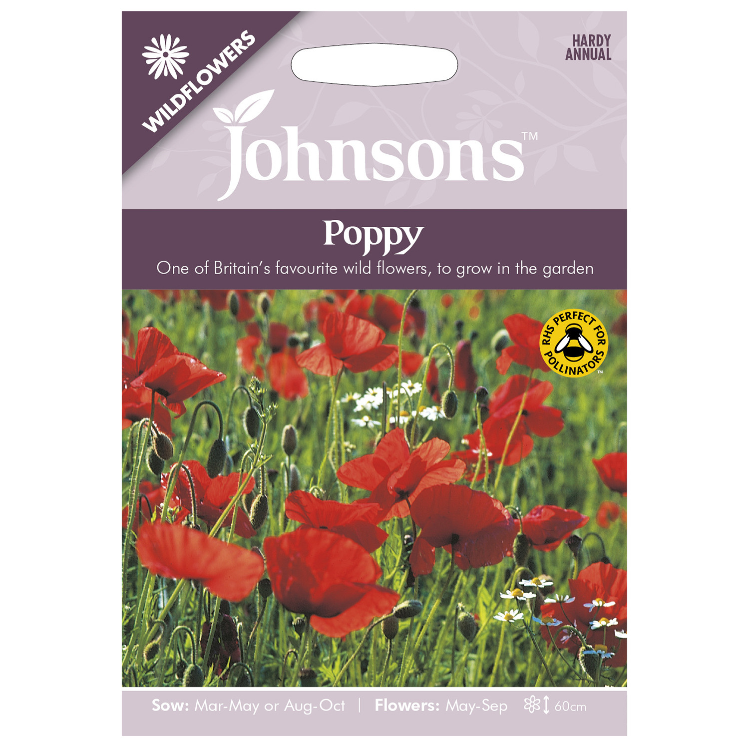 Johnsons Wildflowers Poppy Flower Seeds Image 2
