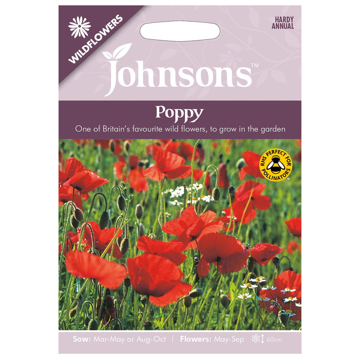 Johnsons Wildflowers Poppy Flower Seeds Image 2