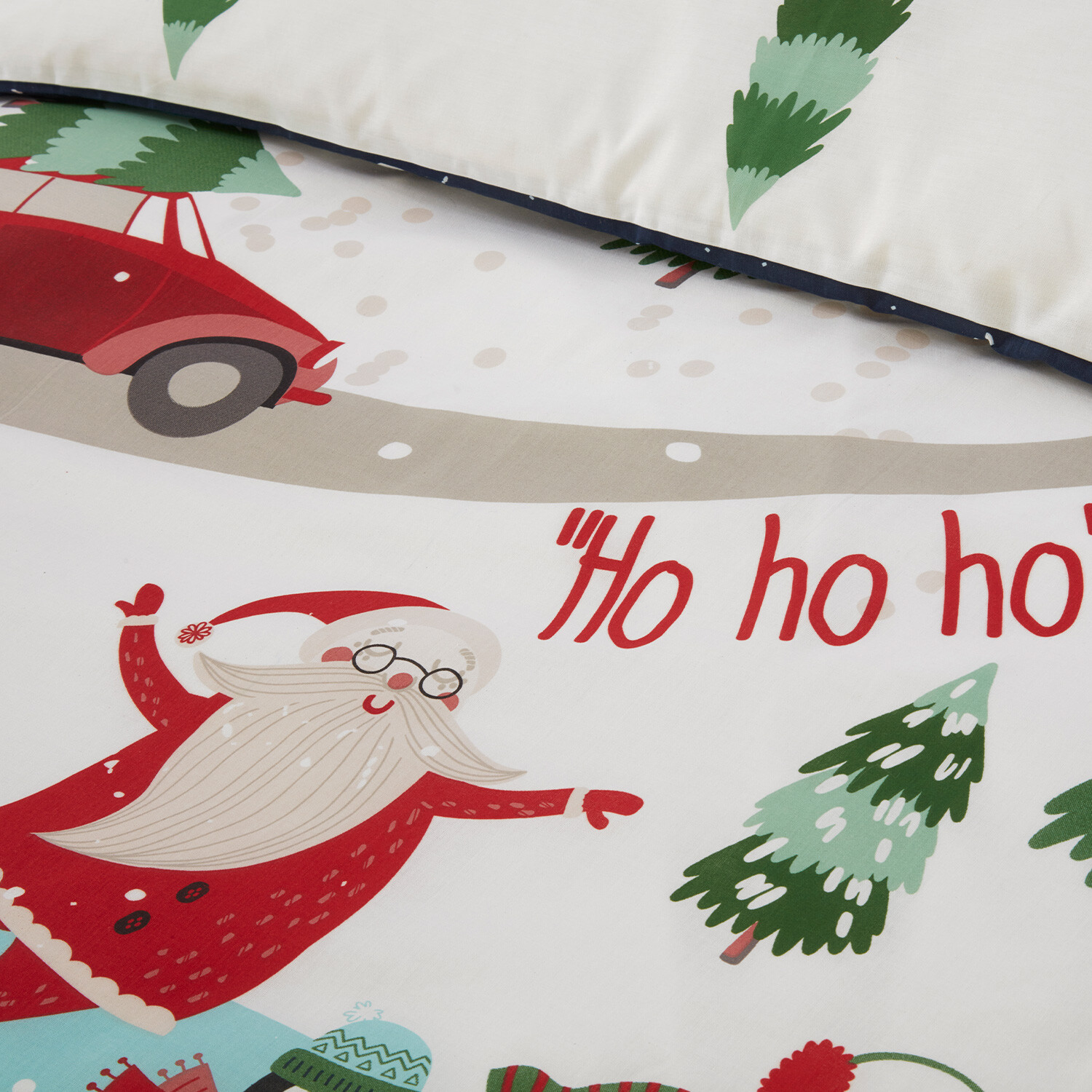 Santa Is Coming To Town Duvet Set - White Image 5