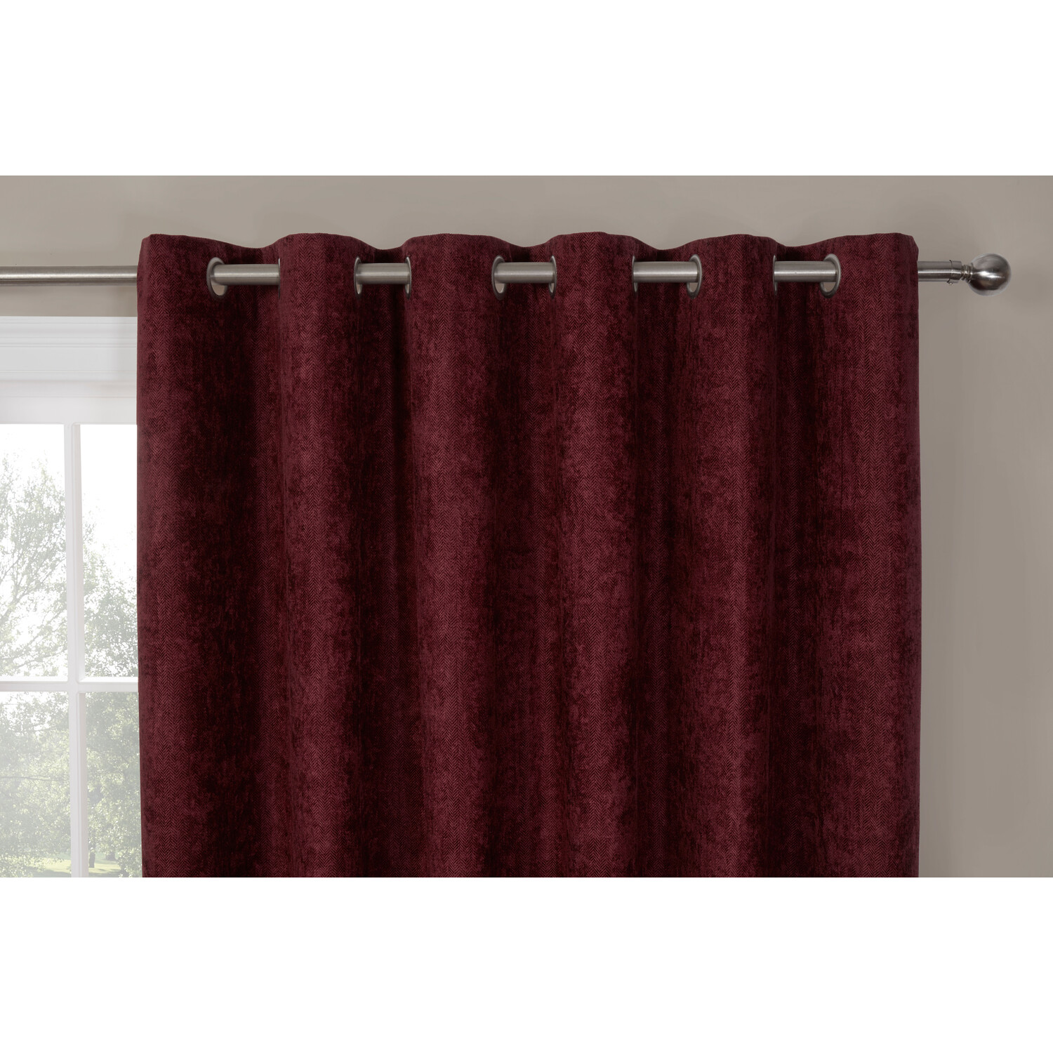 Divante Mulberry Alden Thermal Eyelet Curtains 168 x 183cm Image 3