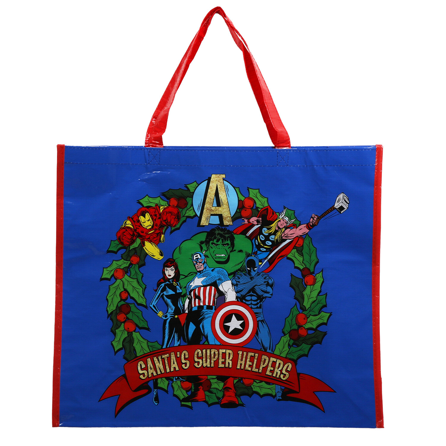 Avengers Xmas Shopper Bag - Blue Image