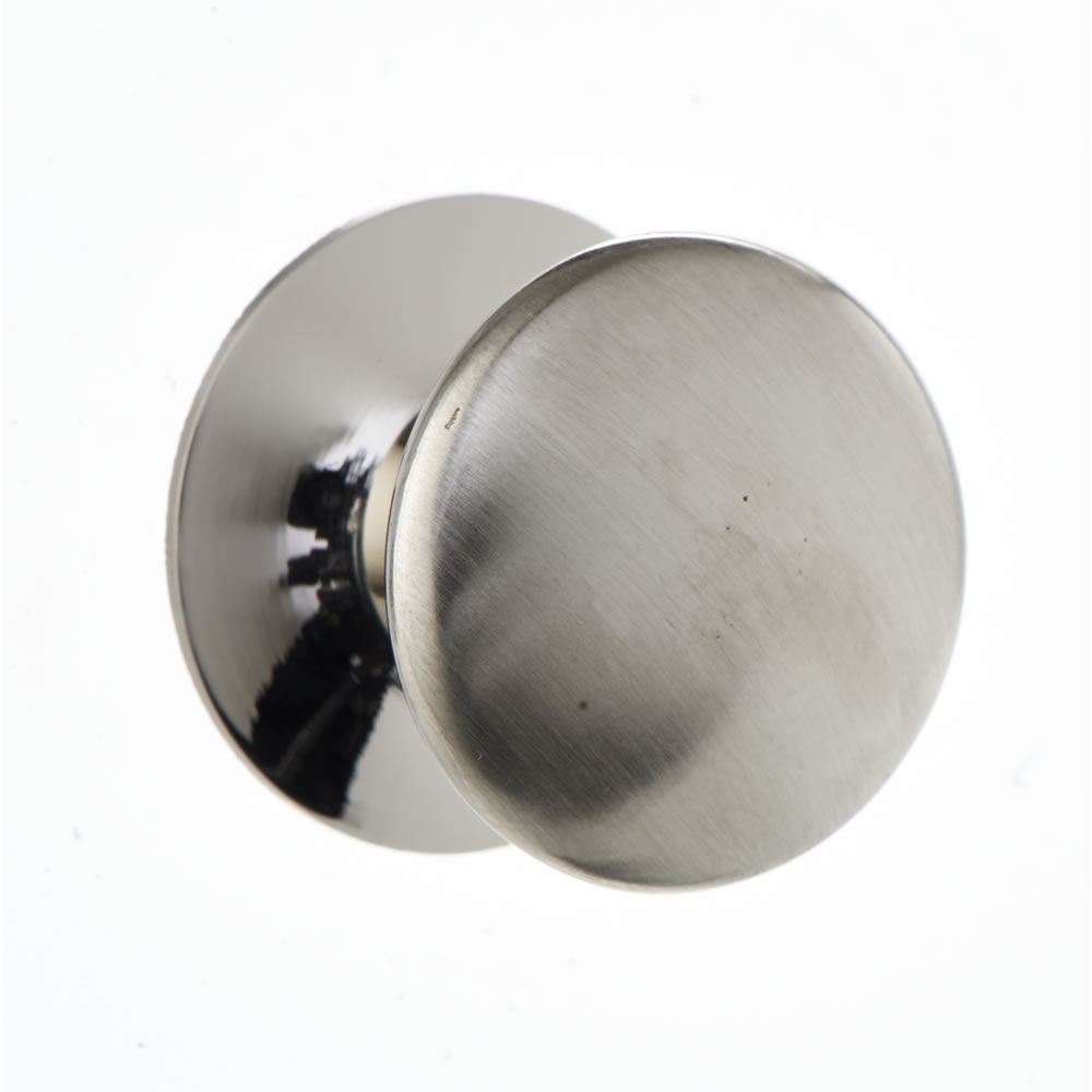 Wilko Door Knob Satin Button 25mm Wilko