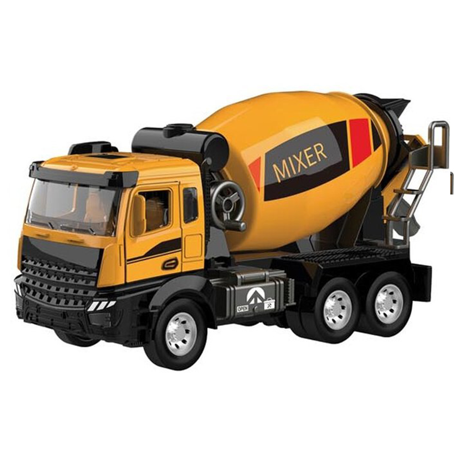 Single Die-Cast Pull Back Construction Vehicle Yellow in Assorted styles Image 1