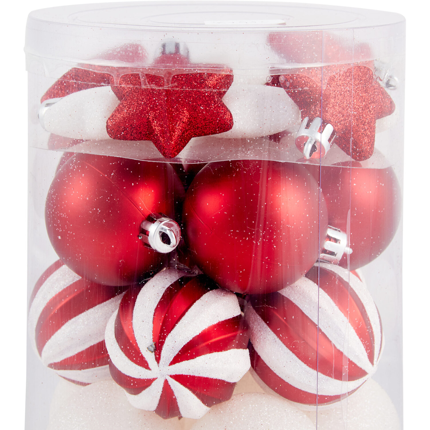Pack of 35 Candy Cane Lane Baubles - Red Image 3