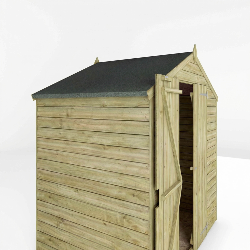 Mercia 4 x 6ft Double Door Overlap Apex Shed Image 7
