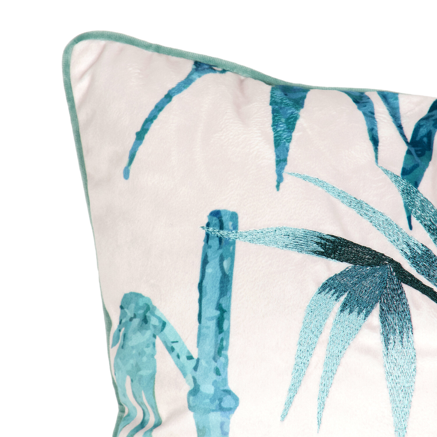 Oriental Bamboo Embroidered Cushion Image 4