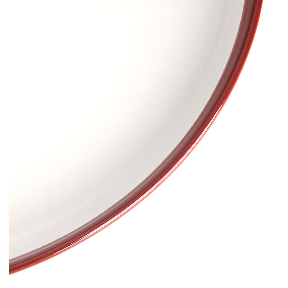 Wilko Red Reactive Glazed Dinner Plate Image 2