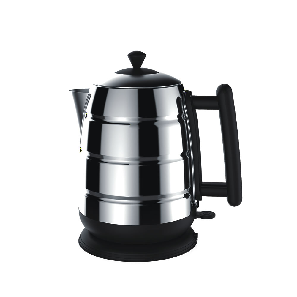 Wilko Silver Ribbed 1.7L Kettle Image
