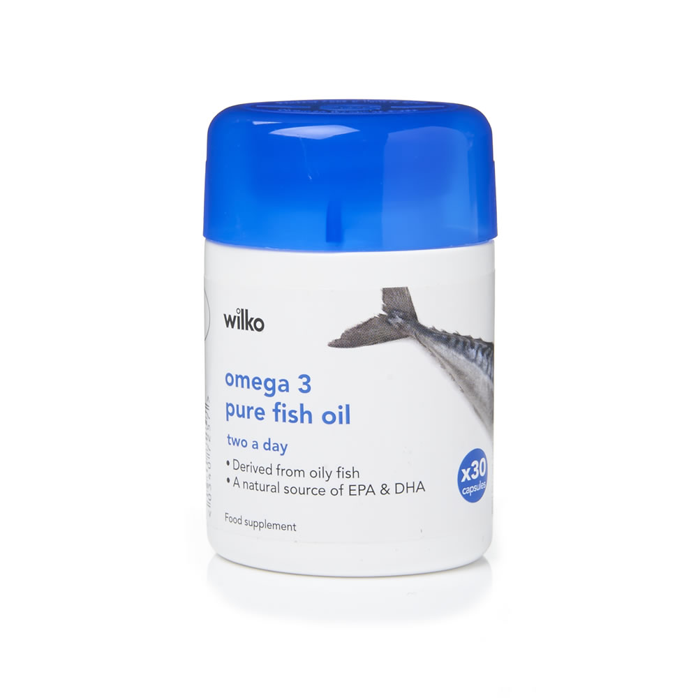 Wilko Omega 3 Pure Fish Oil Capsules 30 pack Image