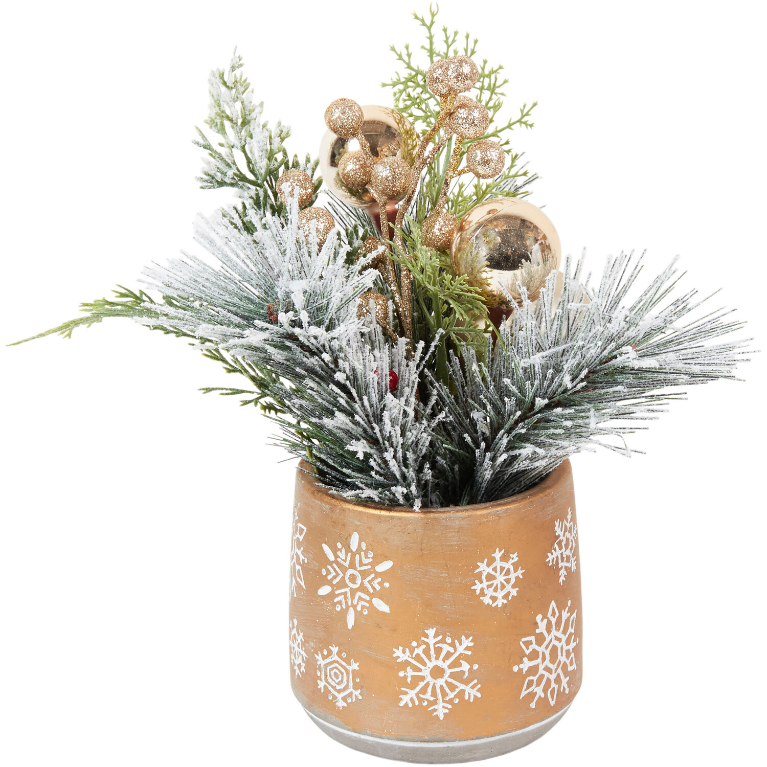Christmas Potted Floristry Arrangement - Green or Orange Image 5