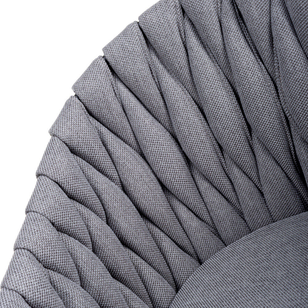 Pandora Set of 2 Grey Braided Dining Chair Image 4