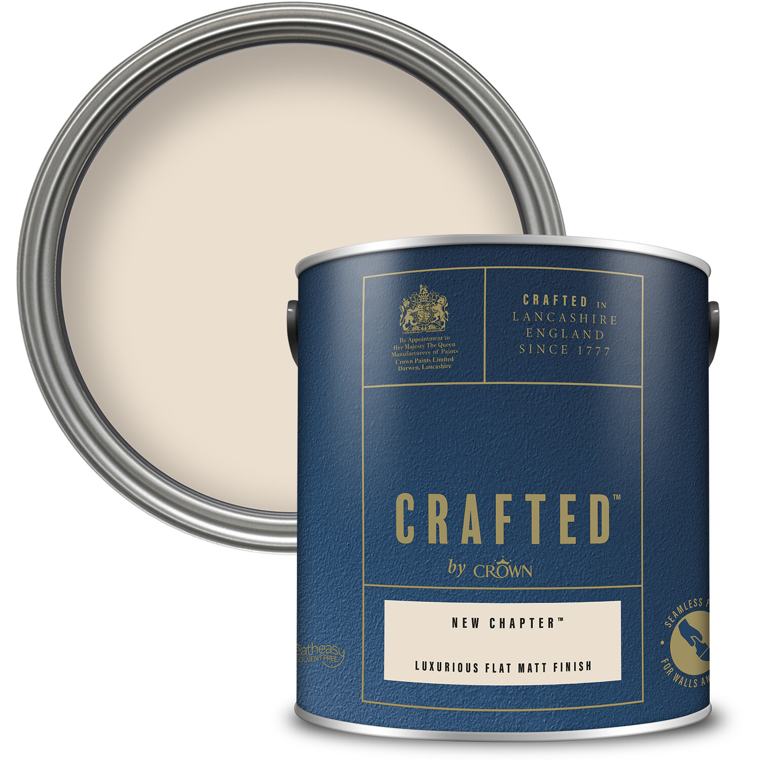 Crown Crafted Walls and Wood New Chapter Luxurious Flat Matt Paint 2.5L Image 1