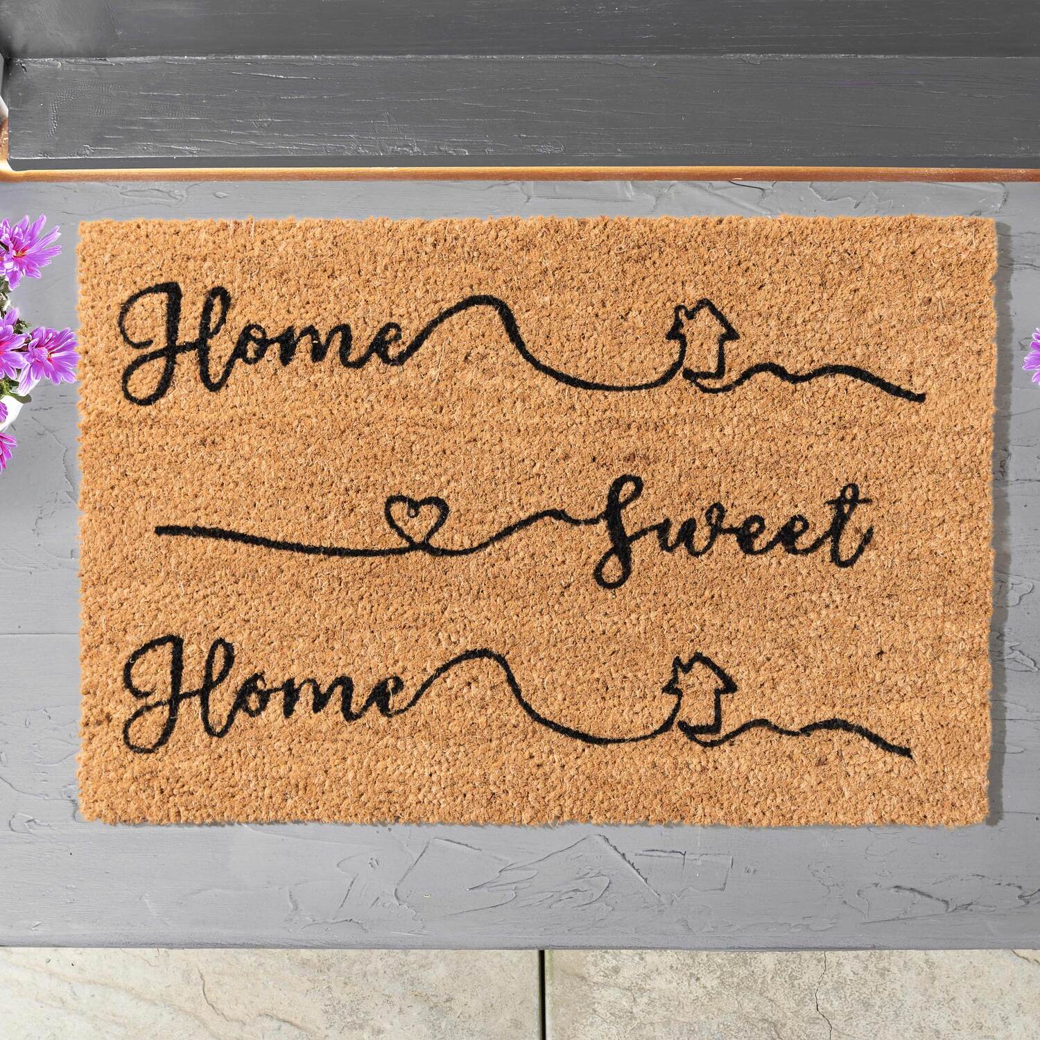 Printed Home Coir Mat Image 2