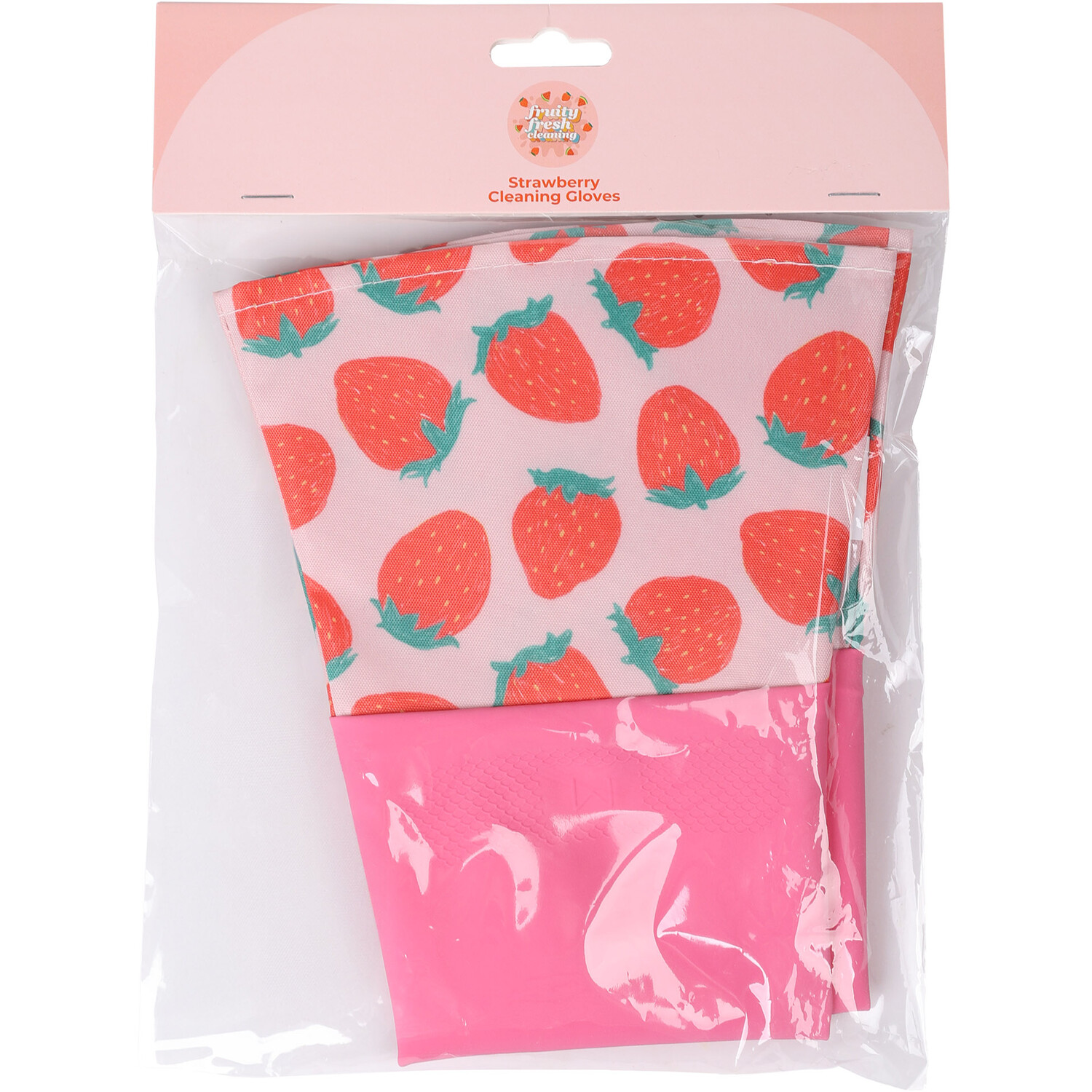 Strawberry Cleaning Gloves Pink - Pink Image 1