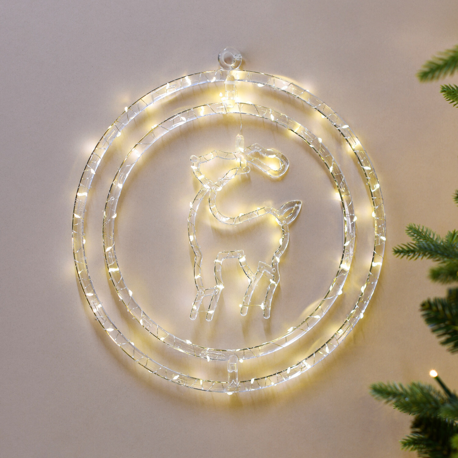 100 LED Hanging Christmas Light White Image 5