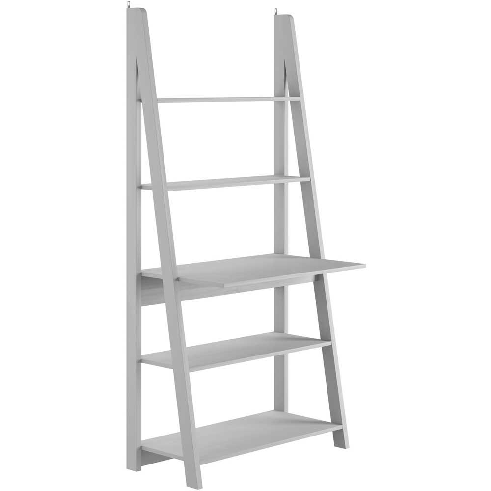 Tiva 5 Tier Grey Ladder Desk Image 2