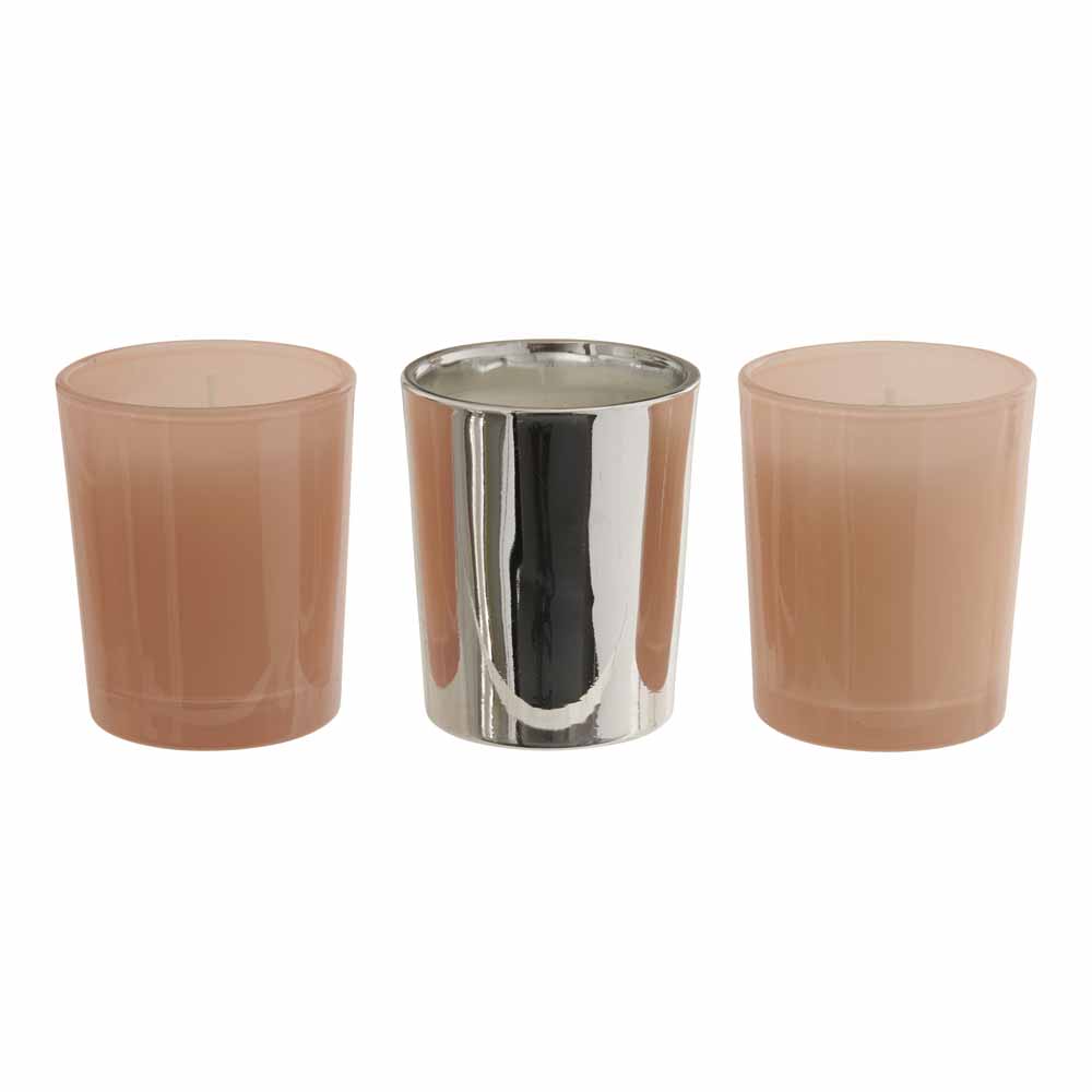 Glow Pink Fizz and Bubbles Votive Candle Set Wilko