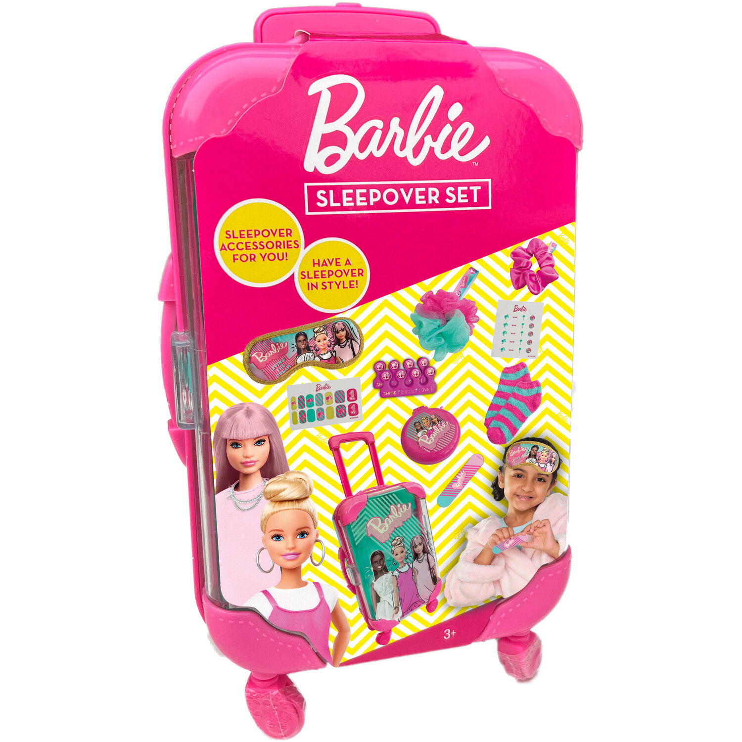 Barbie Sleepover Set Trolley Case - Pink Image 1