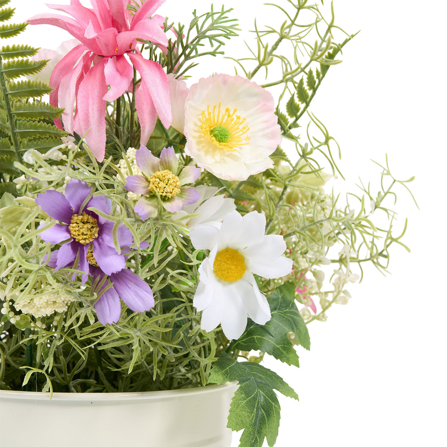 Wild Flower Arrangement in Metal Pot Image 3