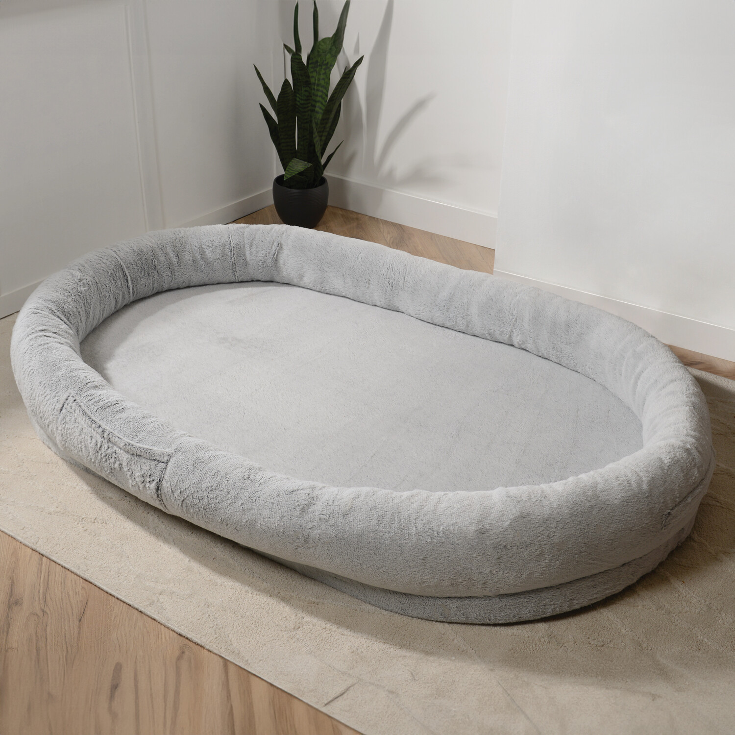 Clever Paws Human and Pet Bed Grey Image 3