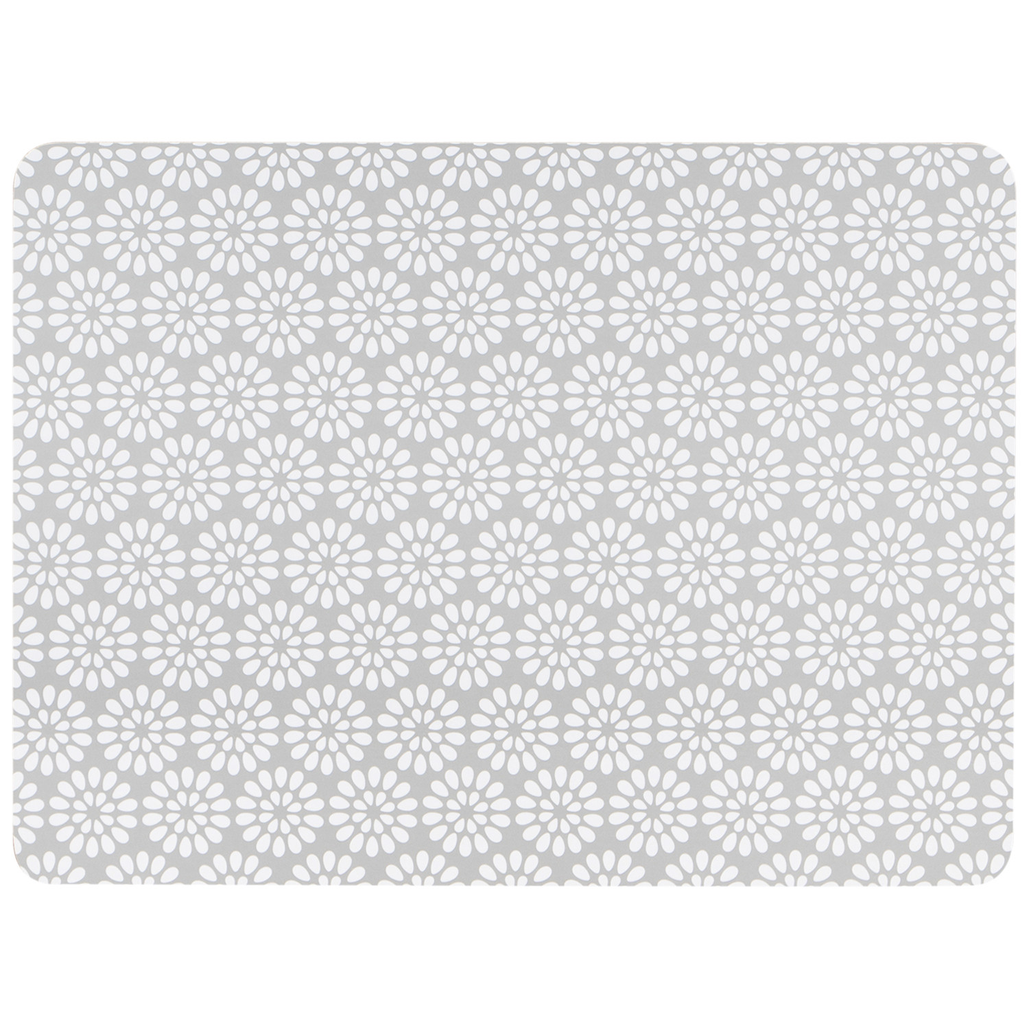 Set of 4 Geometric Blossom Placemats - Grey Image