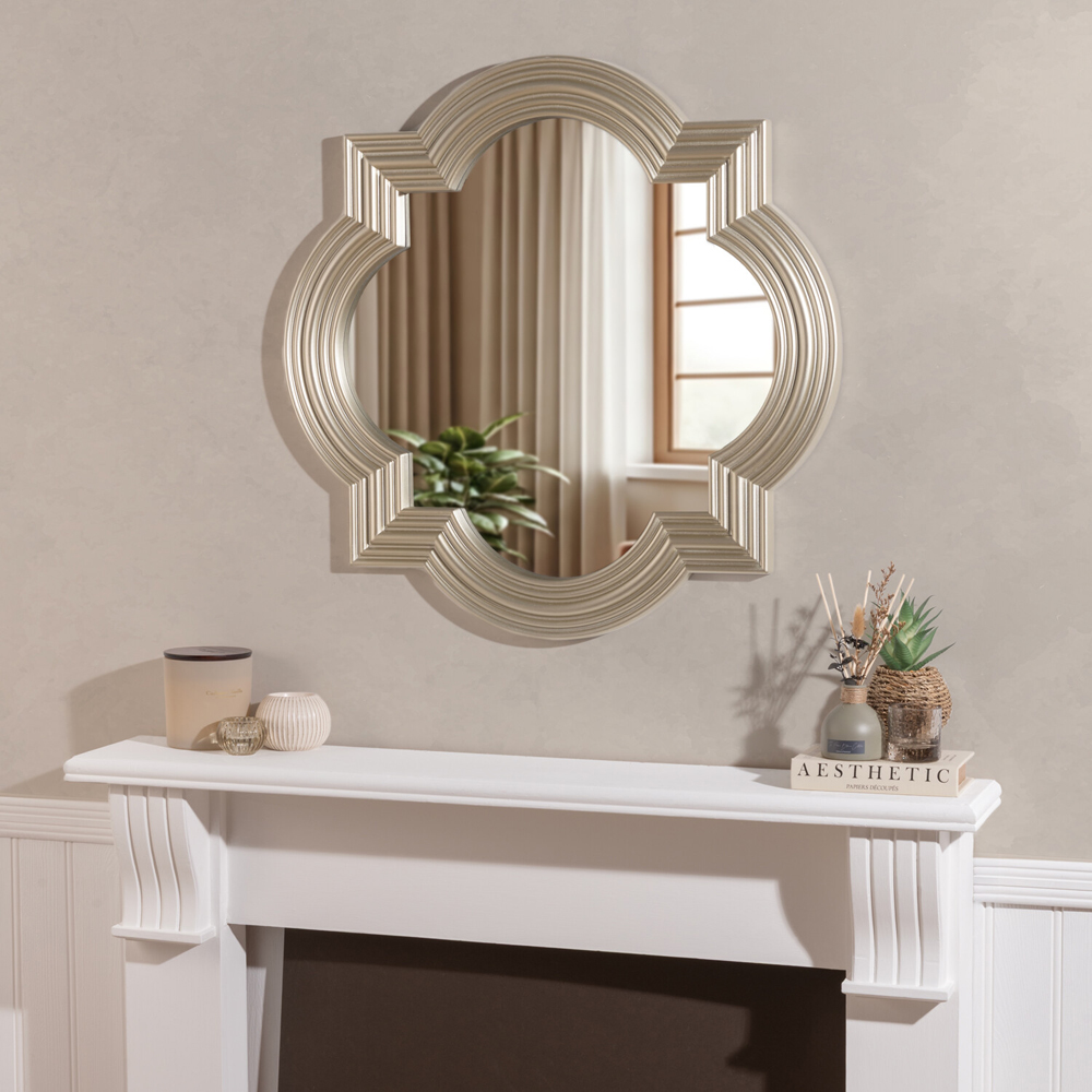 Quatrefoil Mirror Champagne Image 2