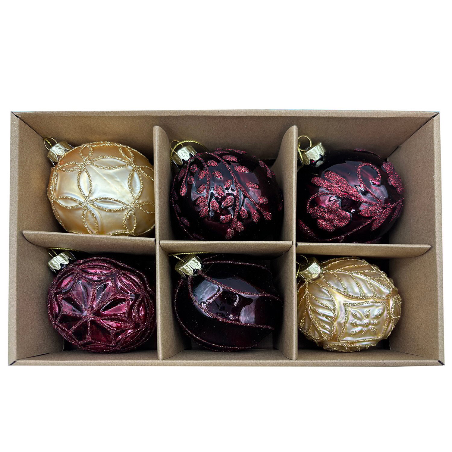 Set of 6 Grace & Glory Baubles - Multicolour Image