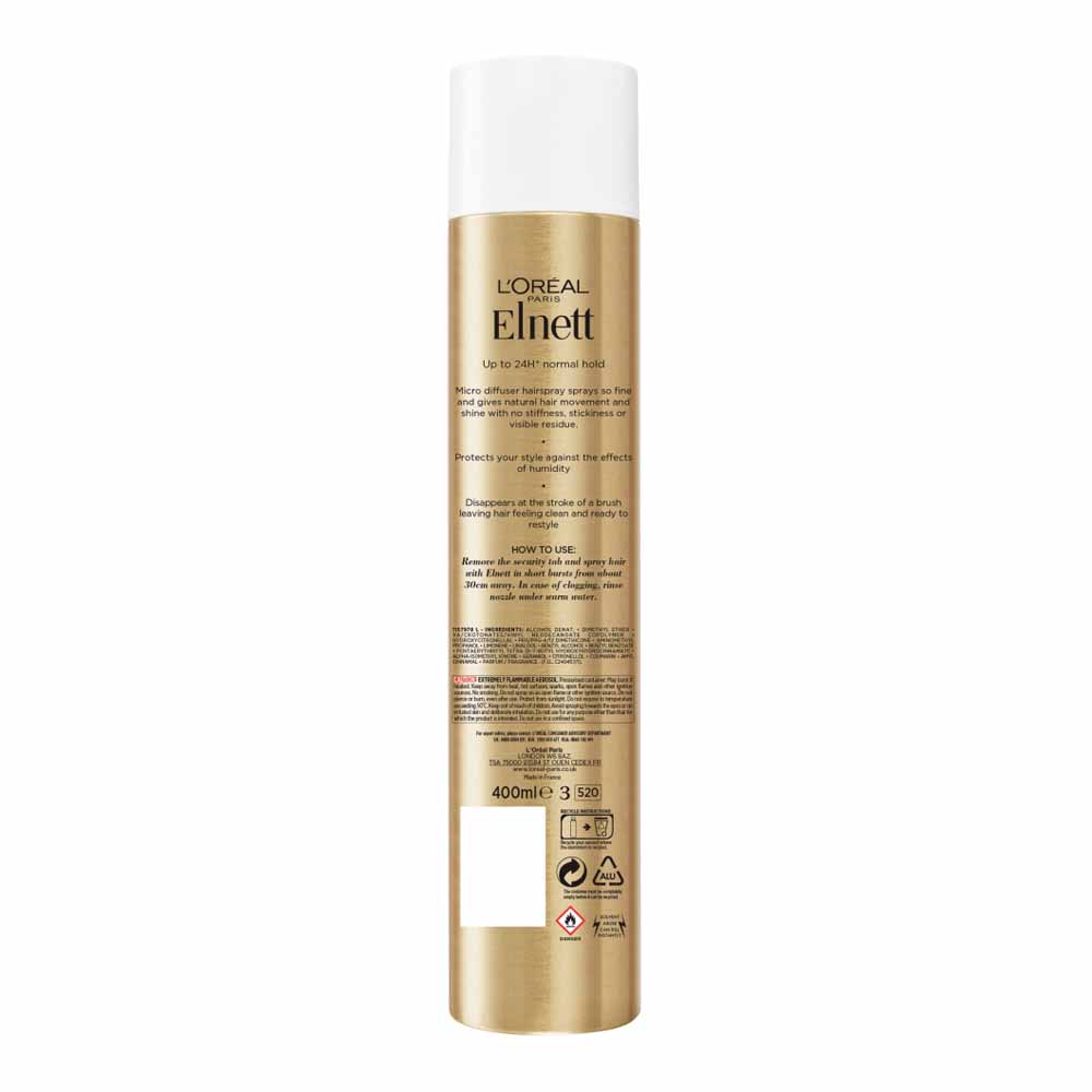 L'Oreal Paris Elnett Normal Hold Hairspray 400ml Image 3