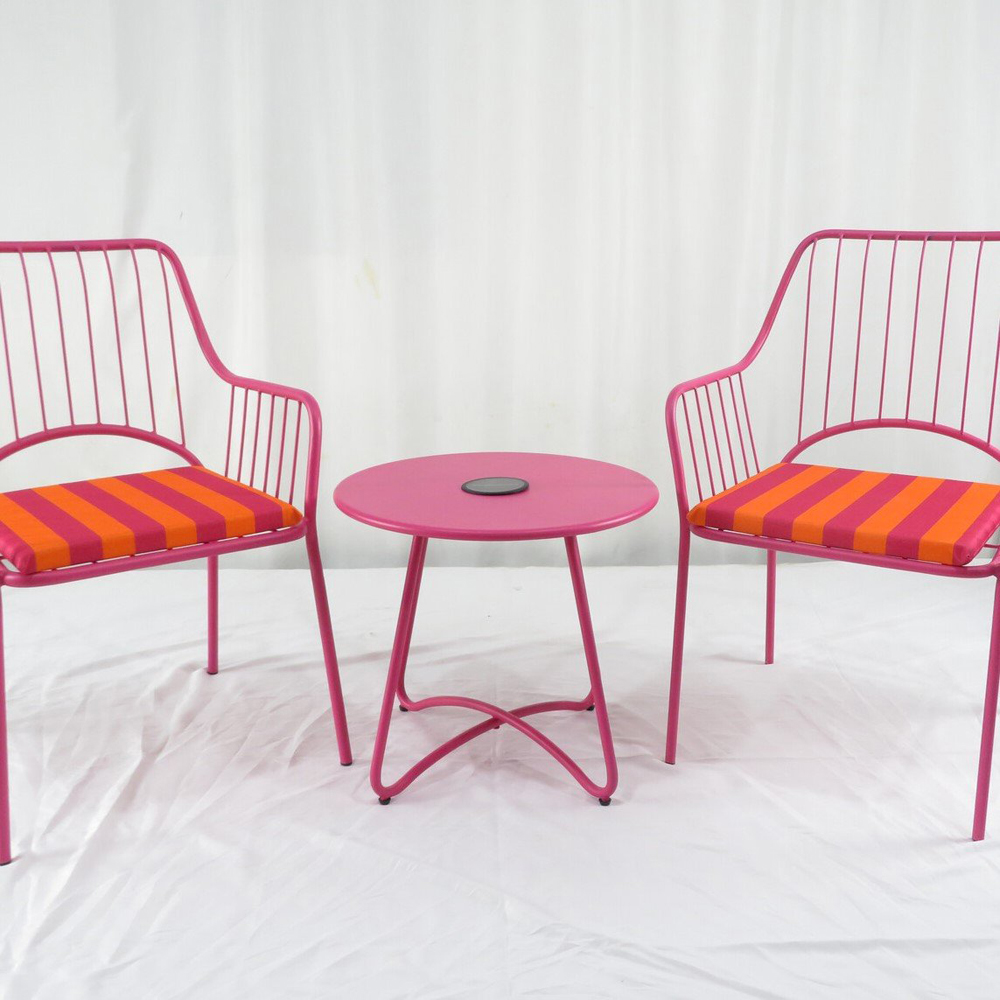 Esme Solar Bistro Set - Pink Image 2