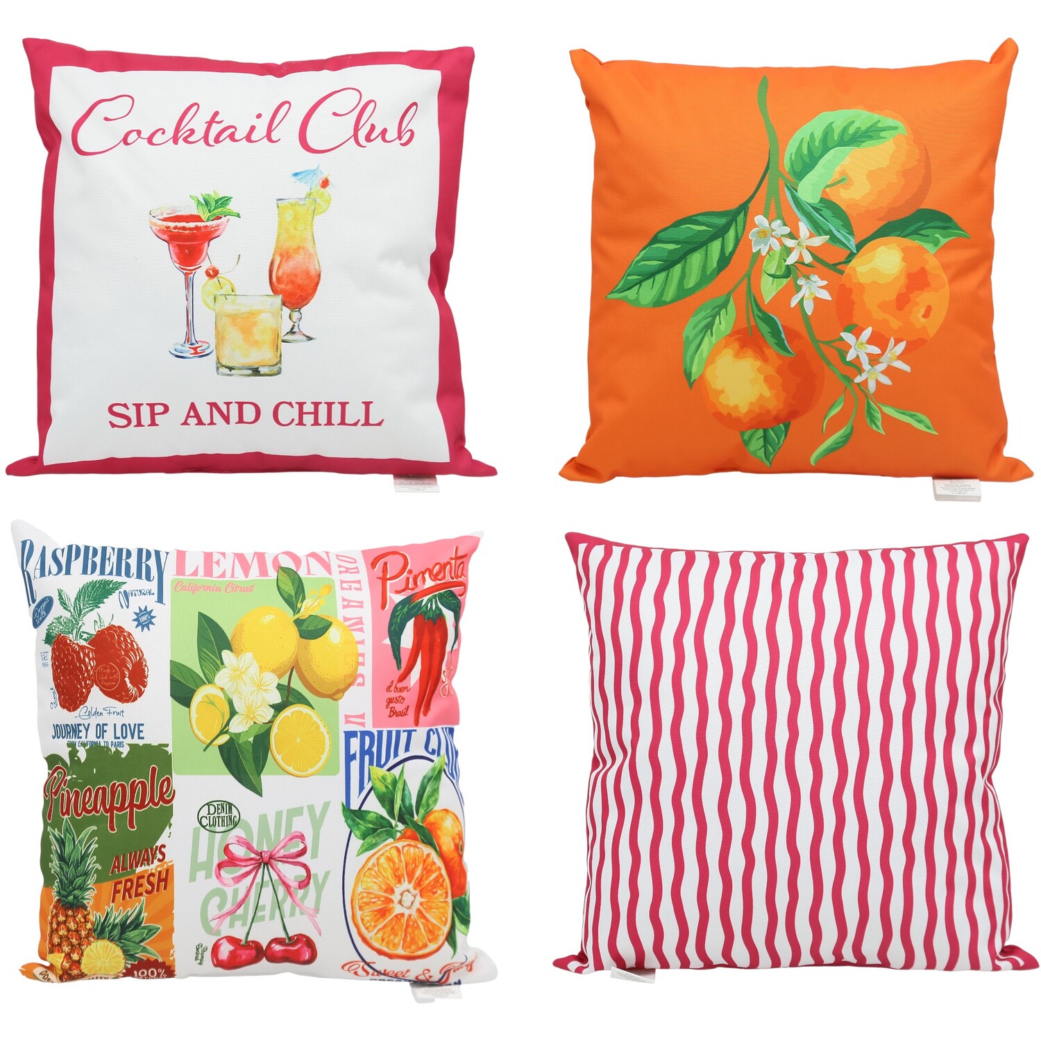 Pack of 4 Happy Hour Outdoor Cushions Image 1