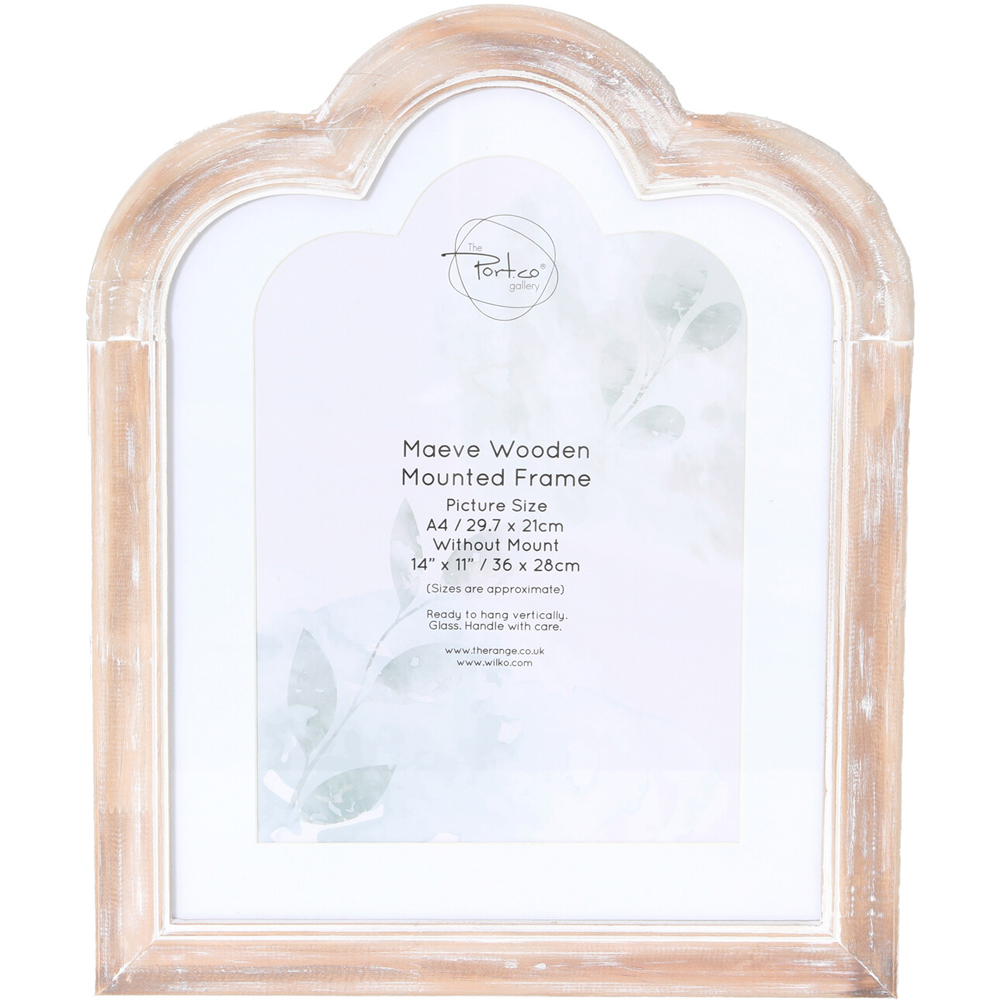 Maeve Wooden Mounted Frame Natural A4 Image 1
