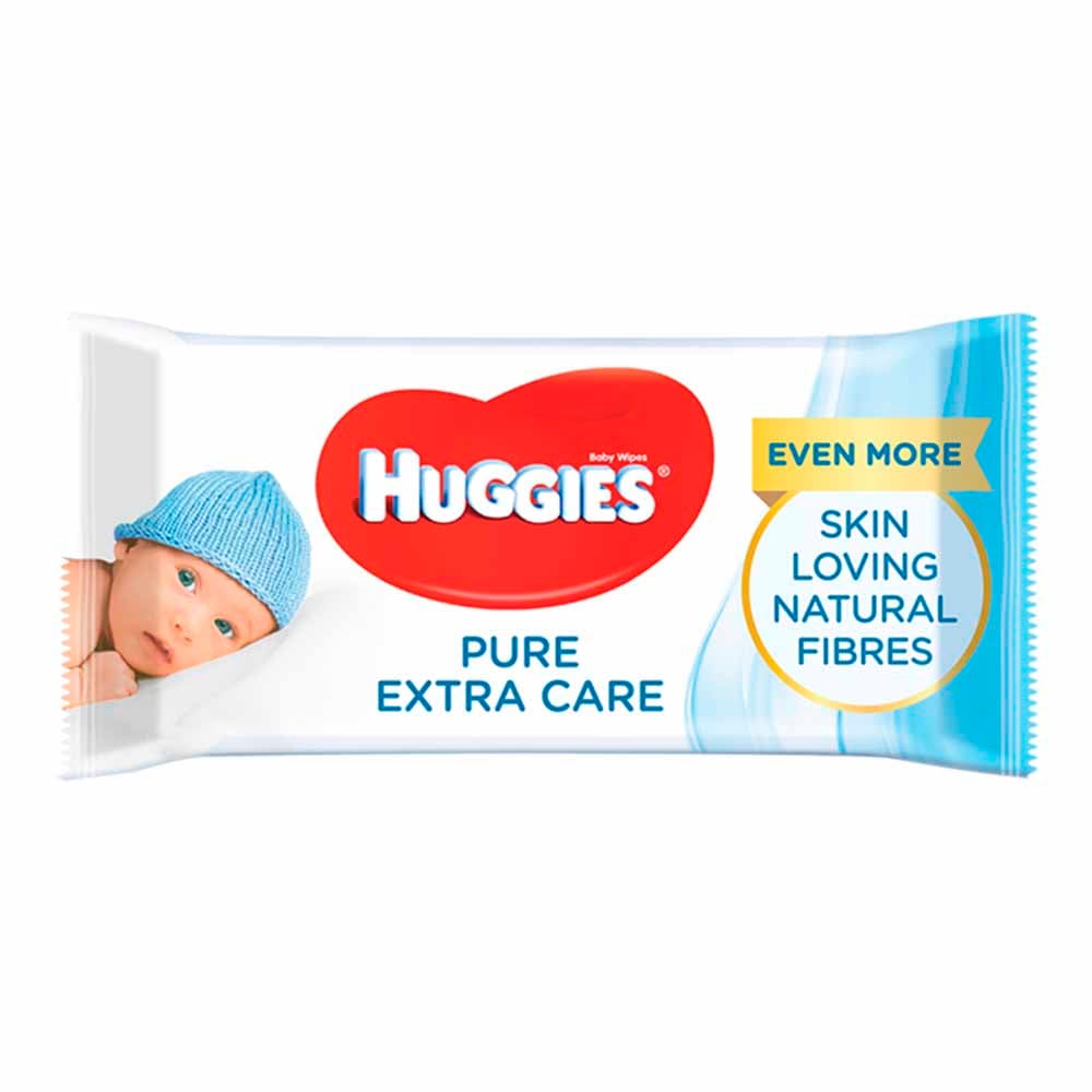 Huggies Pure Baby Wipes 56 Pack Case of 8 Image 2
