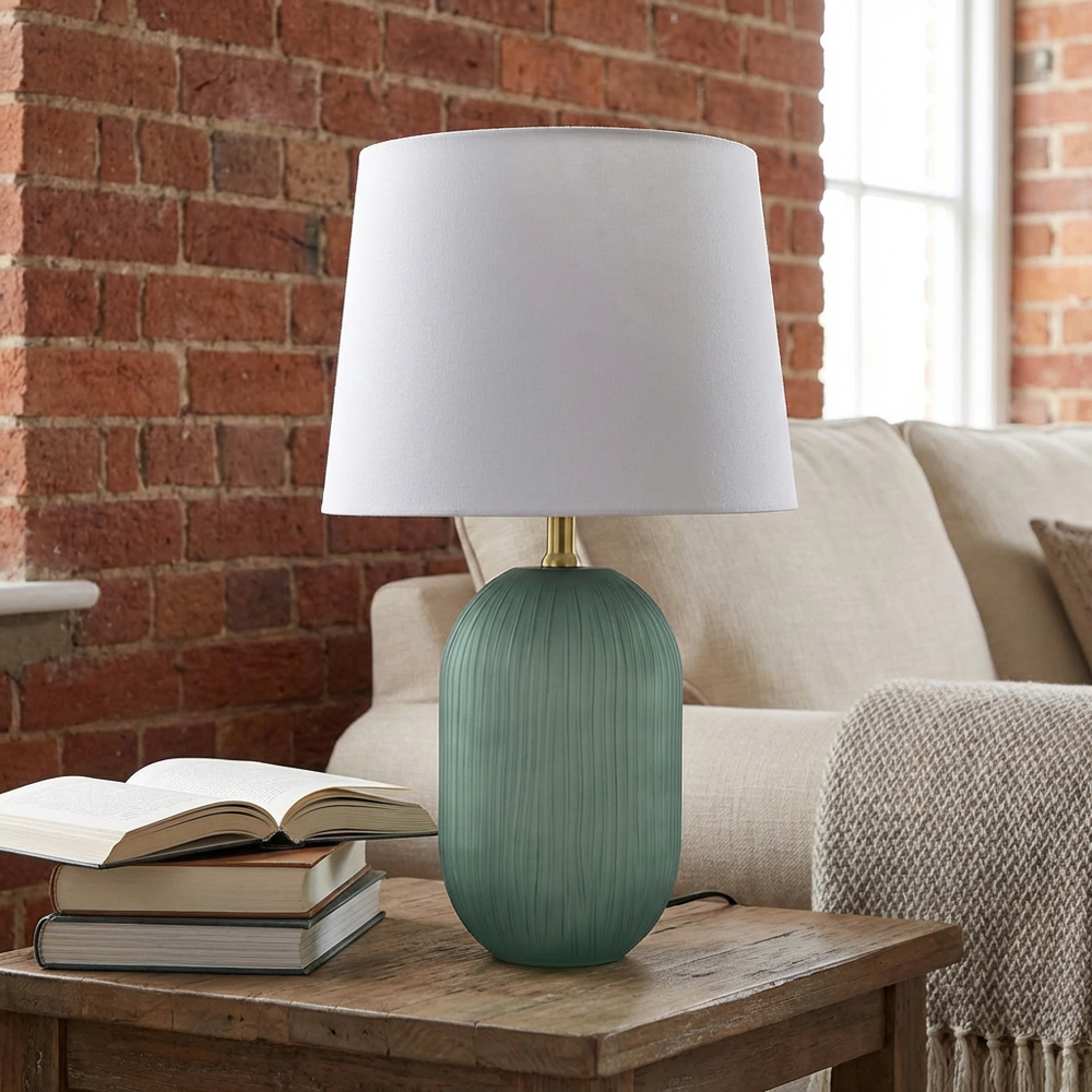 Elodie Glass Table Lamp - Green Image 9