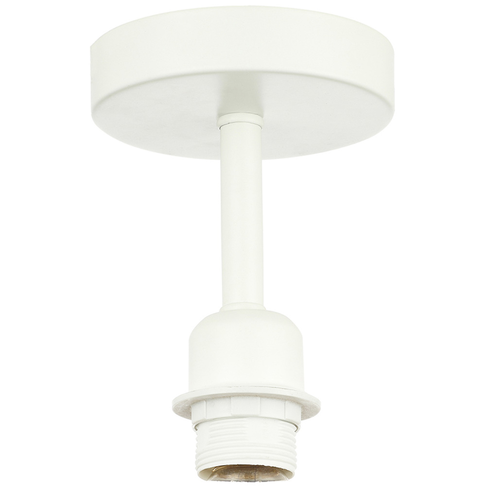 Happy Homewares Traditional Matt White Ceiling Light Image 1