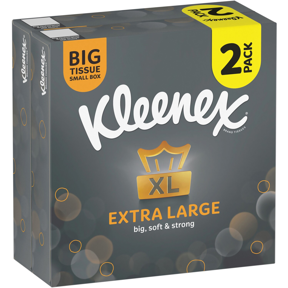 Pack of 2 Kleenex Extra Large Tissue Boxes Image 1