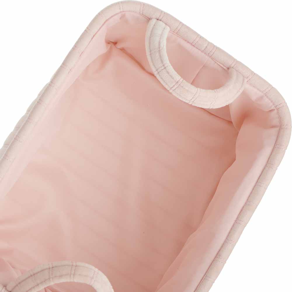 Wilko Pink Fabric Storage Tote 2 Pack Image 6