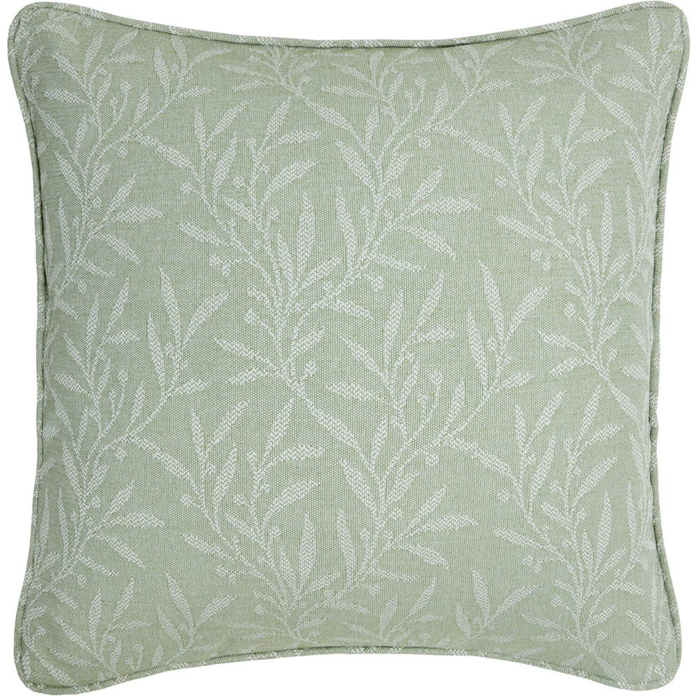 Laurel Jacquard Cushion Green Image 1