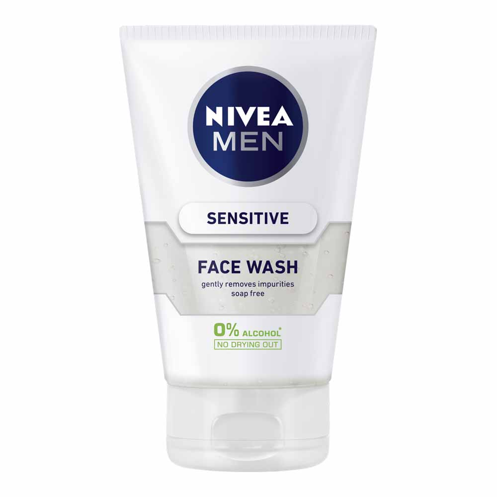 Nivea Men Sensitive Face Wash with 0% Alcohol 100ml Image