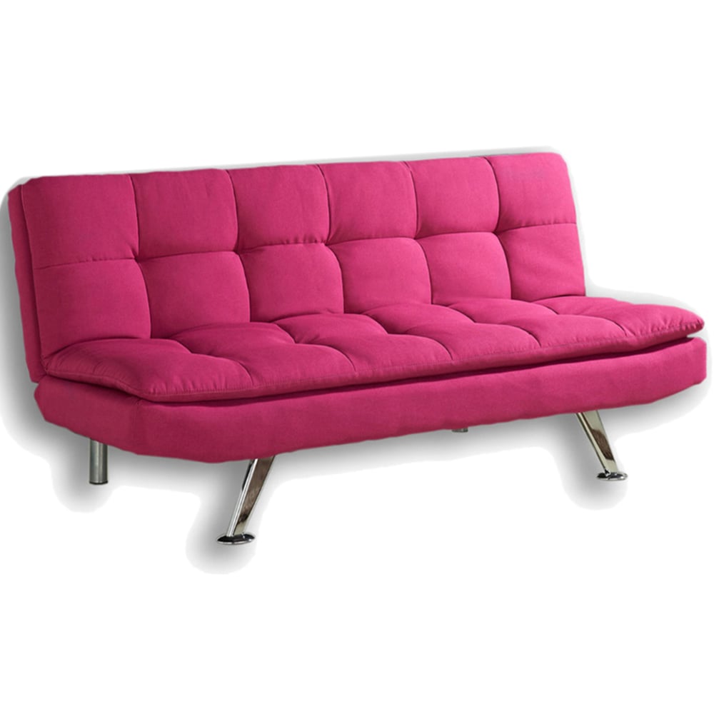 Home Detail Kingston Double Sleeper Pink Fabric Sofa Bed Image 2