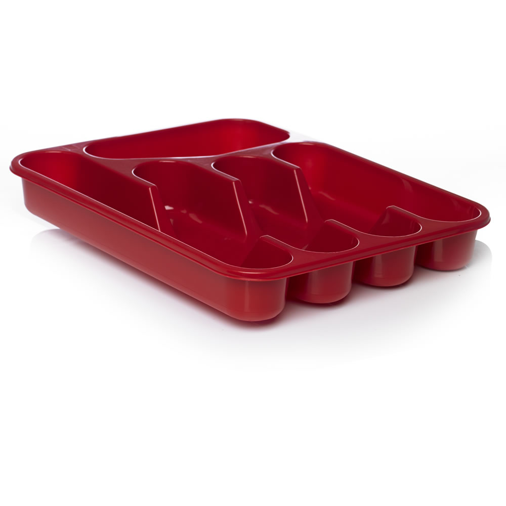 Wilko Colour Play Cutlery Tray Red Small Wilko